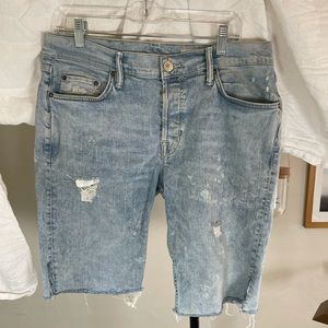 All saints washed Jean shorts